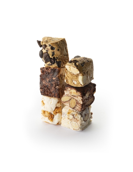 Assortment of three dessert nougats