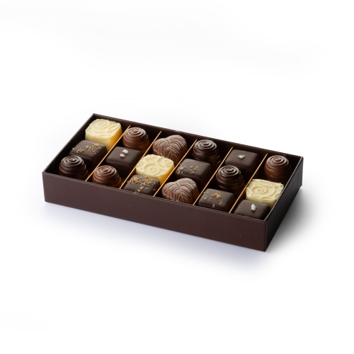 Coffret Elégance Ganache (18 chocolats)